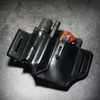 Taktisk multifunktionsbälte Hölster EDC Portable Tool Storage Bag för Kniv Pen Scabbard Jakt Camping Militär midjepåse Clip 210310