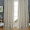 Custom Curtains Nordic Minimalist Modern Chenille Tjock Skugga Vit Tyg Sovrum Vardagsrum Blackout Curtain 210913