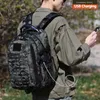 USB Tactical Backpack Vandring Militärväska Camping Ryggsäck Sport Ryggsäckar Resa Vandring Utomhusväskor Armémolle Bag XA987WA Q0721