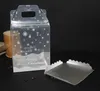 ギフトラップ15 * 15 * 18cm透明ジンジャーブレッドハウスパッケージクッキーケーキキャンディーチョコレートボックス結婚式の箱箱RRA9571