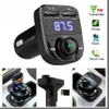 Car charger X8 FM transmitter auxiliary modulator Bluetooth hands-free kit audio MP3 player with 3.1A fast charging dual USB