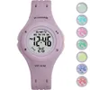 Mode Sport LED Digitale Horloges voor Vrouwen Multifunctionele Elektronische TPU Plastics Band ABS Case Water Resistent Polshorloge voor School Studenten 8136