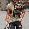 Summer Men Fashion Music Harajuku Printed O Collared Ethnic Style T Shirts Men's Oversized Vintage Short Sleeve Tshirts 210716