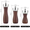 Wood Salt and Pepper Grinder Mill Adjustable Stainless Steel Manual Spice Shaker Kitchen Tools 5/6/8 inch 210712