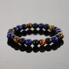 Red Black Hematite Tiger Eye Stand Bracelet Elastic Glaze Beads Bracelets for Women Men Fashion Jewelry Will and Sandy