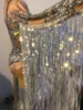 Apparel Stage Wear Sparkly Rhinestones Fringe Sleeve Bodysuit Nightclub Bar Singer Dancer Sexy Performance Clothes Sequins Tassels187G