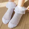 New Summer Baby Girls Kids Mesh Socks Fashion Lace Ruffle Frilly Flower Cotton Short Sock Breathable Princess Baby Girls Socks