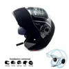 Casco moto compatibile con Bluetooth Flip up Motocicletta Kask BT Casco Moto Doppia visiera Casque Motor bike Capacete ECE