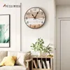 Meisd Rustik Duvar Saati Baskı Renkleri Asılı Sanat Poster Vintage Ok İzle Yuvarlak Ev Dekor Horloge Retro Ücretsiz Kargo 210310
