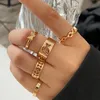 28pcs Gold Knuckle Packable Band Rings Set para Women Silver Plated Comfort Fit Fit Wave Vintage Rings Pedimentos Presente10783307008517