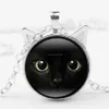 Animal Cat Ear Necklace Glass Cabochon Necklace Pendants Necklaces Fashion Jewelry for Women Kids Gift Will and Sandy