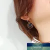 Kpop Rose Gold Round Zircon Stud أقراط للنساء المجوهرات المصنوعة من الفولاذ المقاوم للصدأ الإكسسوارات البسيطة Aretes de Mujer Factory E4324968