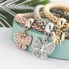 Elastische kristalboom van het leven schedel vlinder kroon hart bedel armband polsband polband bangle manchet sieraden sets voor vrouw