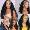 Water Wave Black Hair Women Headband Wig Fashion Loose Curly Non Lace Wigs For Women Easy Wear Head Band Wig3401512