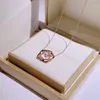 Naszyjnik Rose Pia Get Wisiorki Seria Seria Inkrustowana Kryształ 18 K Pozłacane Sterling Silver Luksusowa Biżuteria Wysokiej jakości 5a Marka Designer Naszyjniki Wisiorek