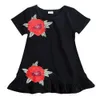 Pudcoco tjej klänning usa toddler barn baby tjejer 3d blomma sommar fest klänning sundress kläder 0-4t q0716