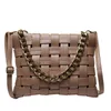 Weave Design High Quality Leather Shoulder Crossbody Bags for Women 2021 New Fashion Chain Ladies Baguette Bag Handbags