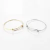 2pcs/lot Inner Diameter 62mm Stainless Steel Trendy Adjustable Bangle Accessories for Handmake Jewelry Bracelets Making Supplies Q0719