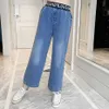 Jeans voor meisje brief kind lente herfst kinderen jongens casual stijl kleding 6 8 10 12 14 210527