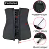 XXS-6XL Mulheres Látex De Borracha De Borracha Treinador Body Shaper Gancho Zipper Bustiers Cintadeira Tops Cincher Shaging Shapingear Cinturão Slim Belt 211112