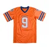 Mens o Waterboy # 9 Bobby Boucher Adam Sandler Lama Dogs Movie Futebol Jersey Costurado