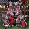 Navidad Figurine Ornaments Christmas Gift For Kid Elk Doll christmas decorations for home Reindeer 211018