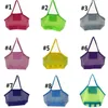 New 9 color Blanks Children Mesh bags Sand Beach seashell Bag Kids Beach Toys Receive Bag Mesh Sandboxes Storage Bags T9I001148