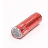 Lampes de poche Torches Portable 9 LED lampe de poche UV lampe de randonnée lampe en alliage d'aluminium