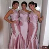 Charming New Lace Bridesmaid Dresses Sheath One shoulder Long Bridesmaid Gown Custom made Formal Dresses 2021