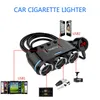 YANTU 12V-24V voiture allume-cigare prise séparateur prise LED USB chargeur adaptateur 1A + 2.1A 100W détection de tension pour téléphone MP3 DV