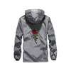 QSuper Rose Bomber Giacca da uomo Hip Hop Slim Fit Fiori Pilota da uomo Cappotto Giacche con cappuccio da uomo Abbigliamento di marca maschile 220210