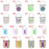 Easter Egg Storage Basket Canvas Bunny Ear Bucket Creative Easter Gift Bag With Rabbit Tail Decoration Gift Bag w-00732