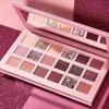 Mulheres beleza olhos maquiagem sombras paleta 18 cores paletas de sombra fosca shimmer rosa sombra paletes