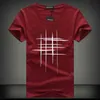 2021 Tshirt MEN Simple Design Line Cross Print Bomull T-shirts Mäns Ny Ankomst Sommarstil Kortärmad Män T-shirt B0373 G1222