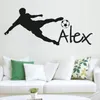 Nom personnalisé Vinyl Wall Decal Autocollant pour Nursery Football Soccer Ball Nom personnalisé Autocollant mural pour chambre d'enfants huang094 210308