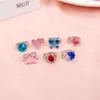 10pcs Cute Cartoon Kids Kawaii Korean Children Girls Flower Alloy Finger Ring Child Jewelry Gift Adjustable Rings