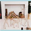 Şenlikli Parti Malzemeleri Ev Gardenchristmas Dekorasyon Işıkları ve Yıl Cottage Atmosfer ile Sevimli Küçük Geyik Noel Süslemeleri Hous