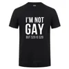 Ik ben niet homo, maar 20 is 20 grappige T-shirt voor man biseksuele lesbische lgbt trots verjaardagen partij geschenken katoenen t-shirt 210706