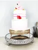 Dishes & Plates Metal Wedding Cake Stand Decoration Party Mirror Tray Dessert Electroplate Gold Cupcake Table Home Display Tools200S