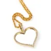 Custom Photos Halsband Mode Guldpläterat Memory Iced Out Heart Hänge Halsband Hip Hop Smycken Herr