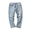 Hip Hop Streetwear Harem Jeans Pants Men Loose Joggers Denim Casual Sweatpants Casual skinny Straight Elasticity pants Y0927