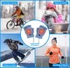 Luvas de esqui com aquecimento por USB, aquecimento de malha, alimentado por bateria, ao ar livre, 5V, tricô, esportes, inverno, motocicleta