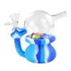 Nouveau design arrivée hoodle eau narguilé silicone fumer plate-forme pétrolière bong tuyau verre dab rigs