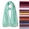 2021 Frauen Schal Soild Winter Kaschmir Schals für Damen Hals warm Pashmina lange Schal Wraps Bandana Foulard weiblichen Kopf Hijab