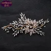 Petite fleur Clip Clip coiffeur Diamond Tiara baroque Beau casque mariée dames bijoux couronnes de mariage nuptial de la mariée ACCES9315413