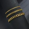 Link Chain Trendy Cuban Men Bracelet Classic Stainless Steel 3/5/7mm Width For Women Jewelry Gift 2022 Kent22