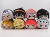 9cm jojos bizarre äventyr gyllene vind anime giorno giovanna bruno bucciarati leone abbacchio ita väska plysch keychain g1019