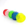 Plastic Herb Grinder Colorful Smoking Accessory Transparent 3 Layers 60MM Diameter Tobacco Crusher For Glass Pipe Bong