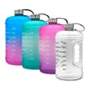 110 uncji 1 galon BPA Free Plastikowy Duży Napój Butelka Wody Dzbanek Gurda Do Travel Sports Fitness Gym Gradient Water Cup WaterBottle Y1223