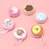 Creative Coin Purse Mini Portable Round Zipper Earphone Bag Cartoon Mynt Nyckelagringsväska